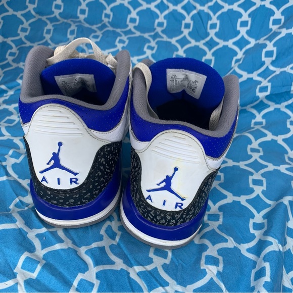 Nike Women’s size 8 Air Jordan 3 racer blue retro og Wmns cement grey sneakers - Picture 4 of 11